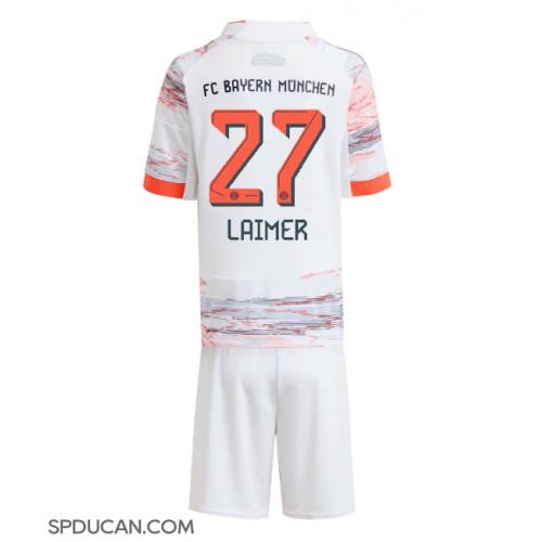 Dječji Nogometni Dres Bayern Munich Konrad Laimer #27 Gostujuci 2025-26 Kratak Rukav (+ Kratke hlače)